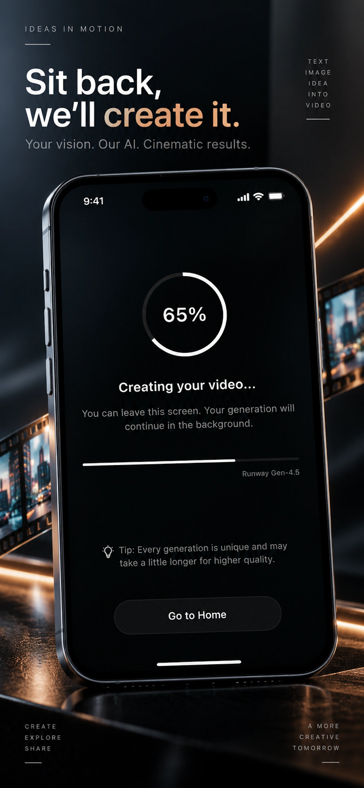 GenVid Studio generation progress